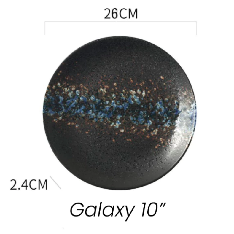 Eraque Home Living Yui Japanese Flat Plate Galaxy 10"