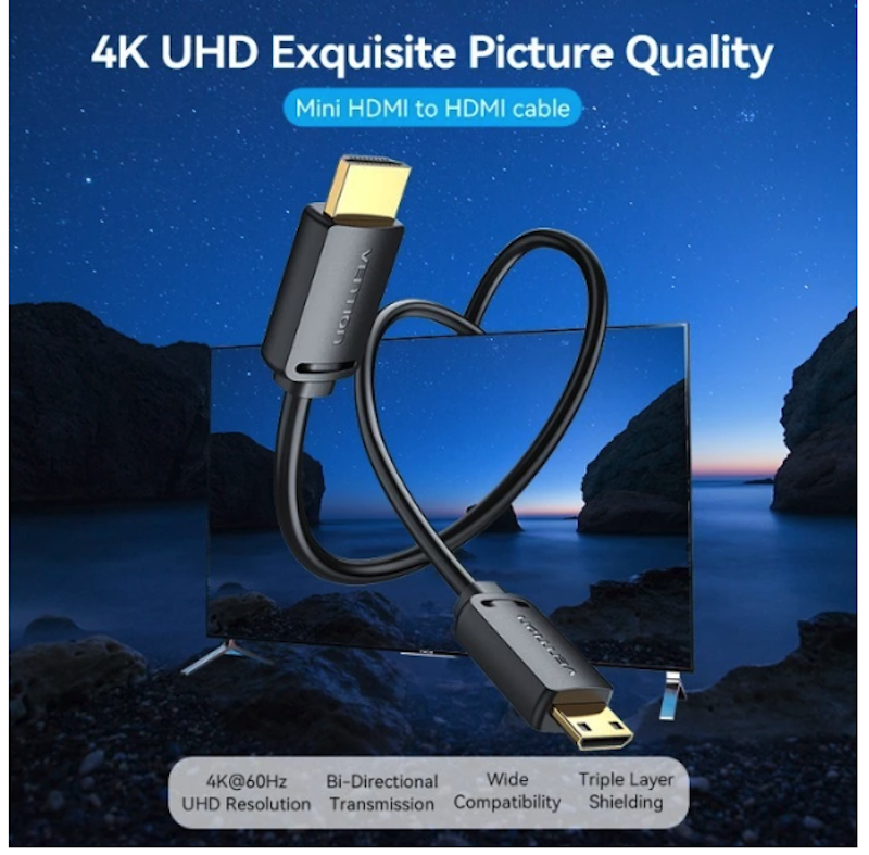 Vention HDMI™-C Male to HDMI™-A Male 4K 2