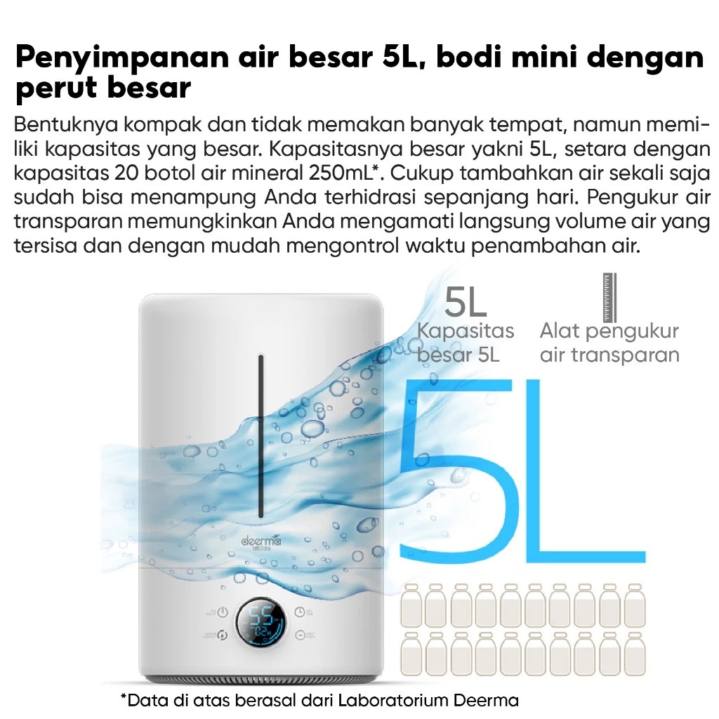 Deerma 4 Touch Version Humidifier Touch Sensor Colorful LED 5L F628S