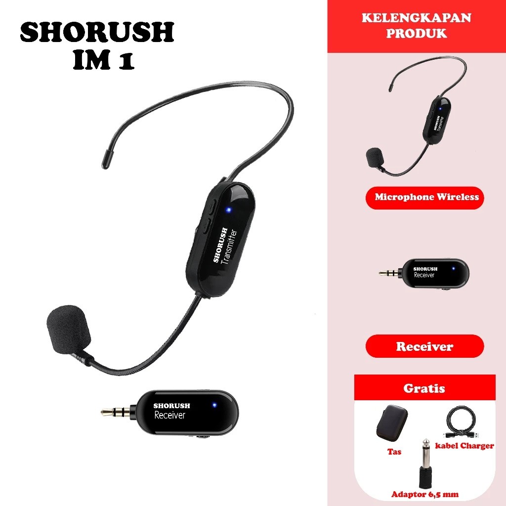 Shorush Multi Teknologi Shorush IM 1 Mic Wireless Imam Masjid Bando