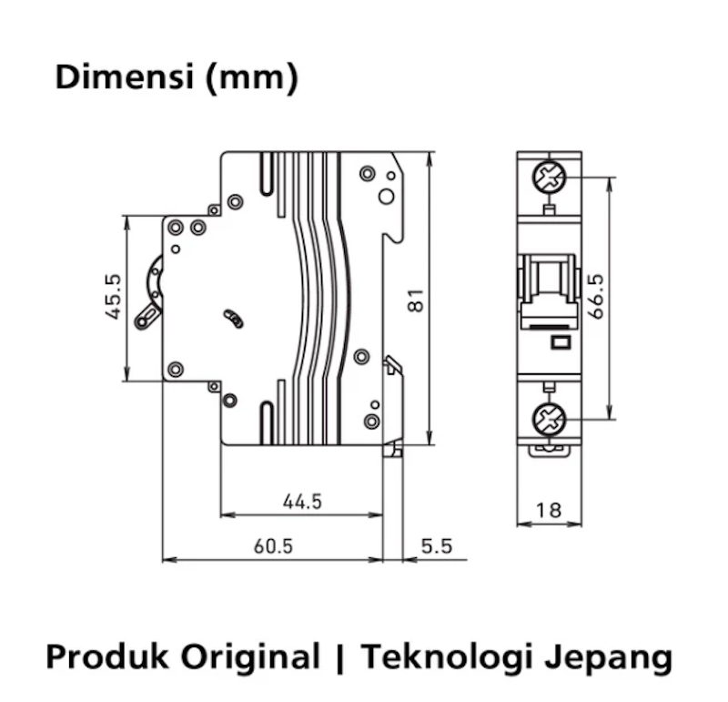 MCB 6kA 1P1E 10A C Type 3