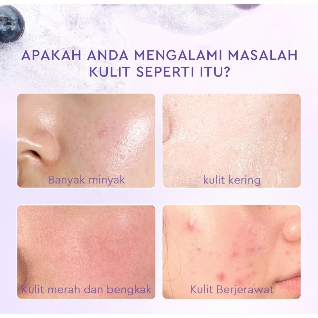 Suntone Wisdom Indonesia Glad2Glow Blueberry Ceramide Low pH Gel Cleanser