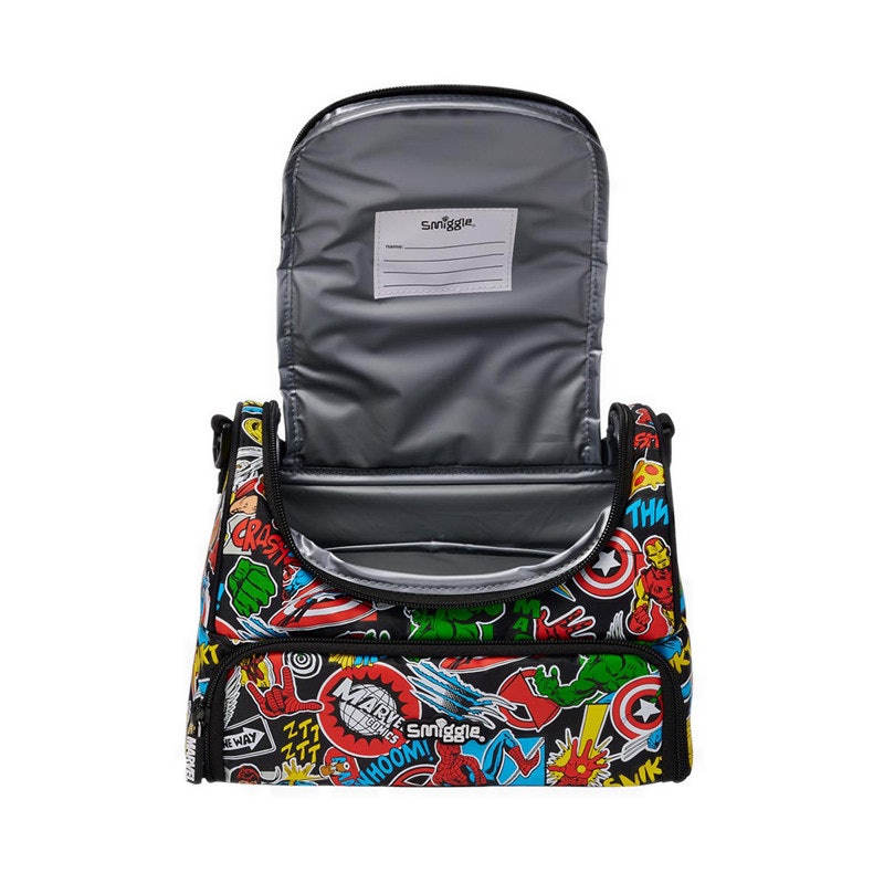Smiggle Marvel Large Double Compartment Lunchbox with Strap 2