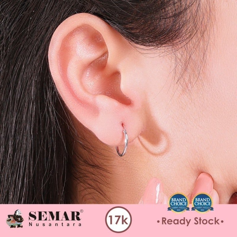 Semar Nusantara Anting Emas Jipsi Original White Gold 3