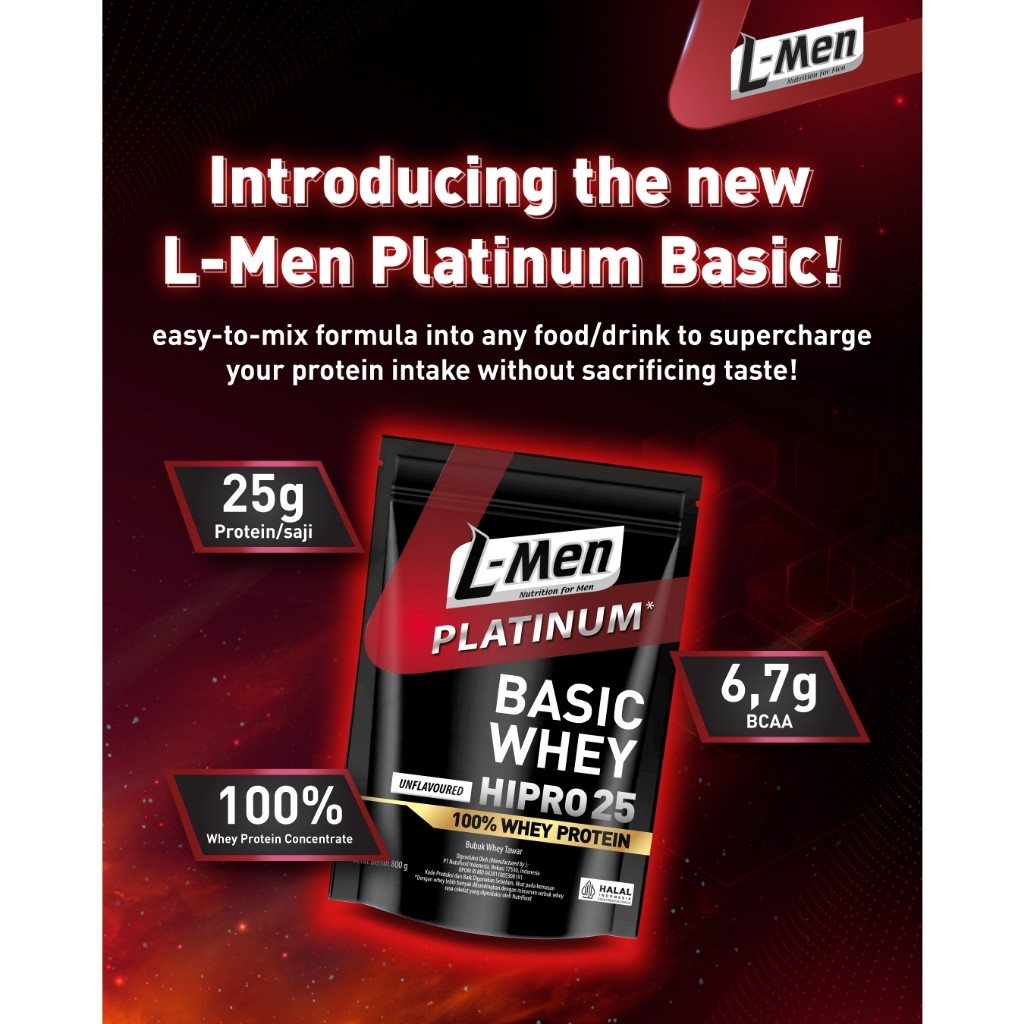 L-Men Platinum Basic Whey Protein Unflavoured 3
