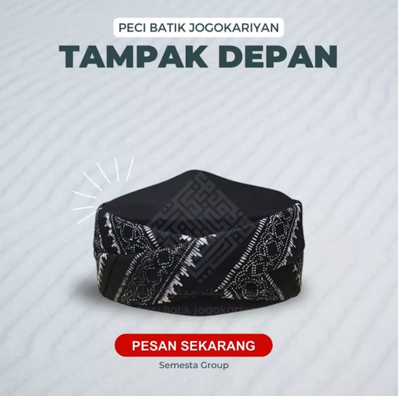 Peci Batik Jogokariyan Motif Wulung 3