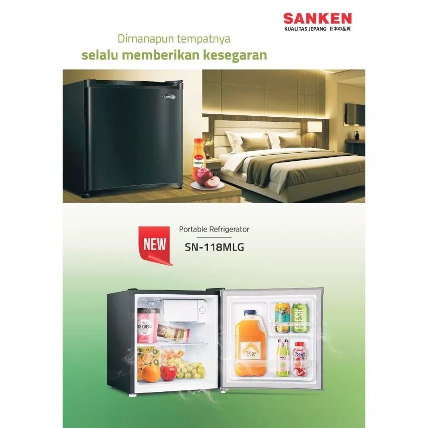 Sanken Argadwija Sanken Kulkas Mini Portable SN-118MLG