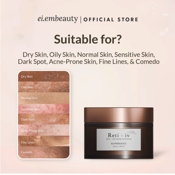 Cantik Alami Sehat EI.EM Reti-IV Acne + Anti-Aging Moisturizer