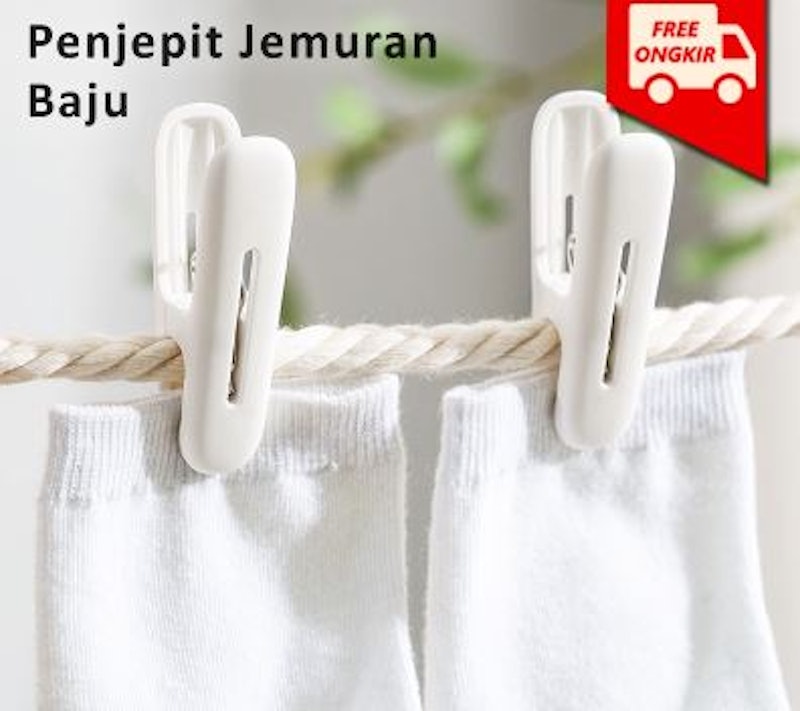 Mono - Penjepit Jemuran Baju Estetik Putih 5