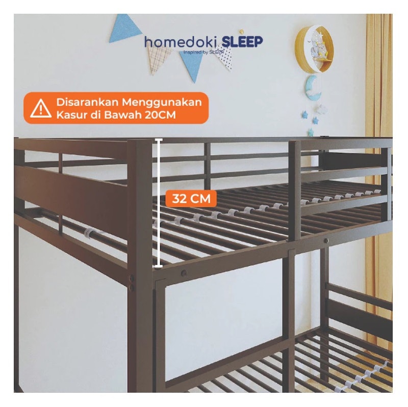 Homedoki BKBED Series Rangka Tempat Tidur Tingkat 5