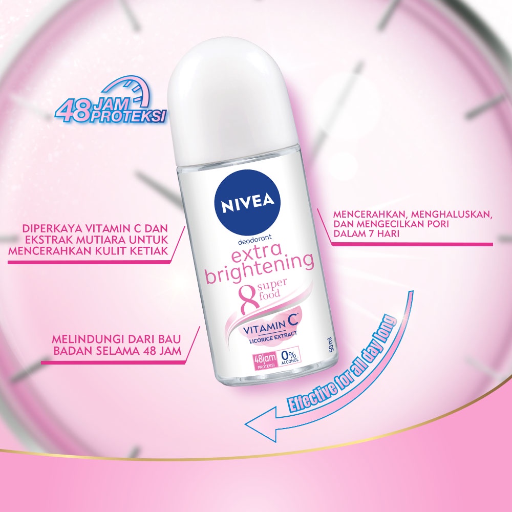 Nivea Extra Brightening 8 Superfood Deodorant Roll On