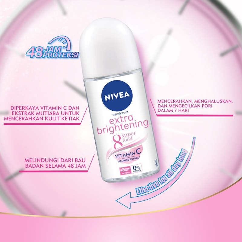 Nivea Extra Brightening 8 Superfood Deodorant Roll On 5