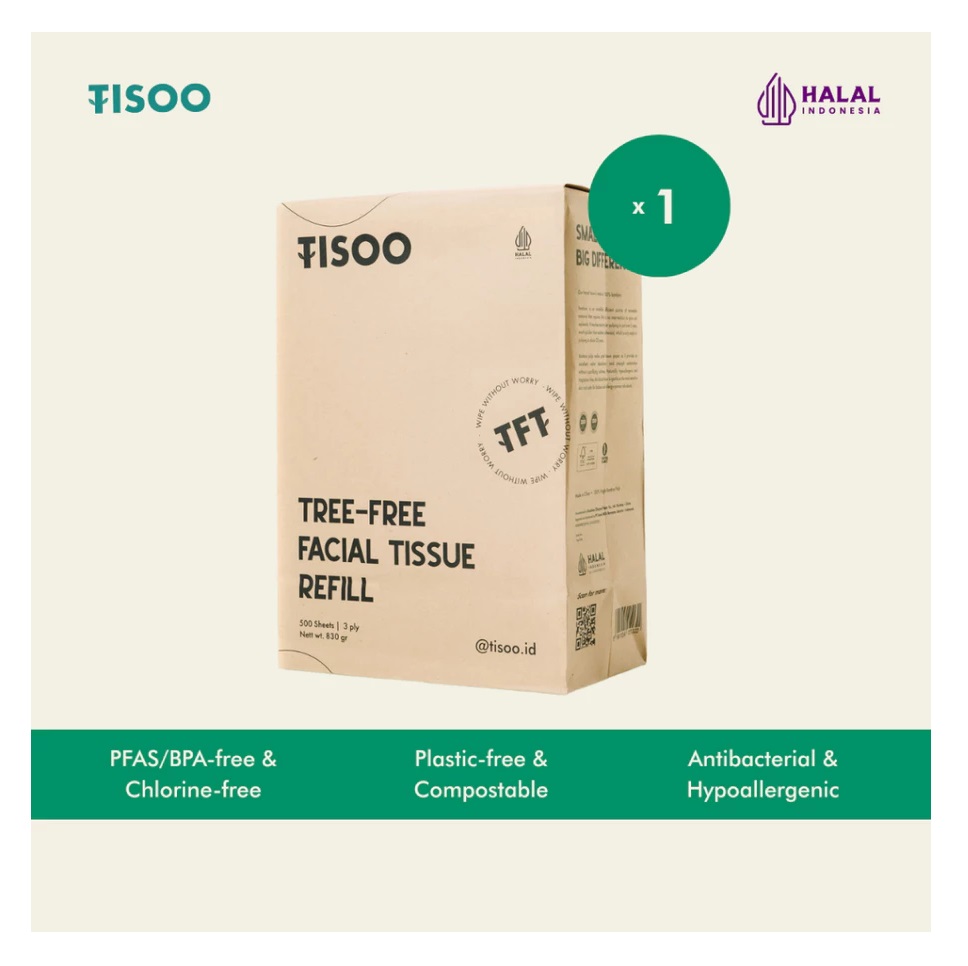 Bumi Milik Bersama Tisoo Tree-free Facial Tissue