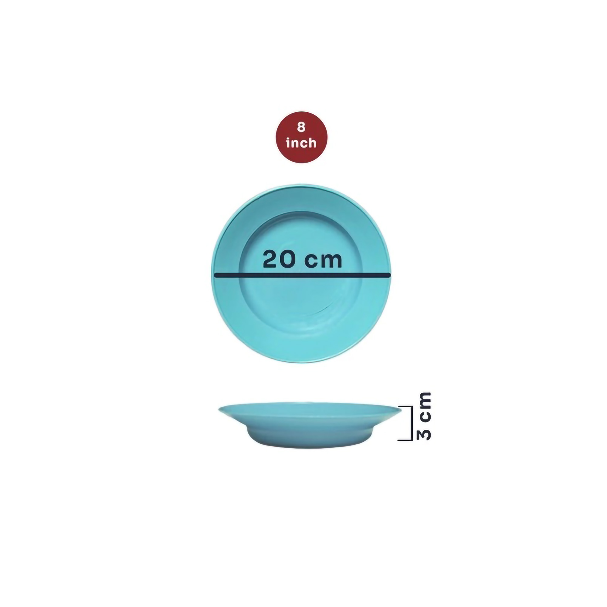 Indo Kurnia Jakarta Indokurnia Piring Plastik Model Melamin 8 Inch