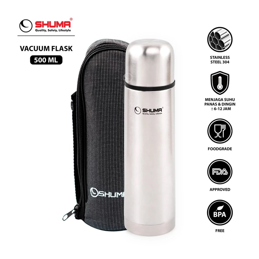 Shuma Indonesia Shuma Termos Air Panas S/S Vacuum Flask 500 ml