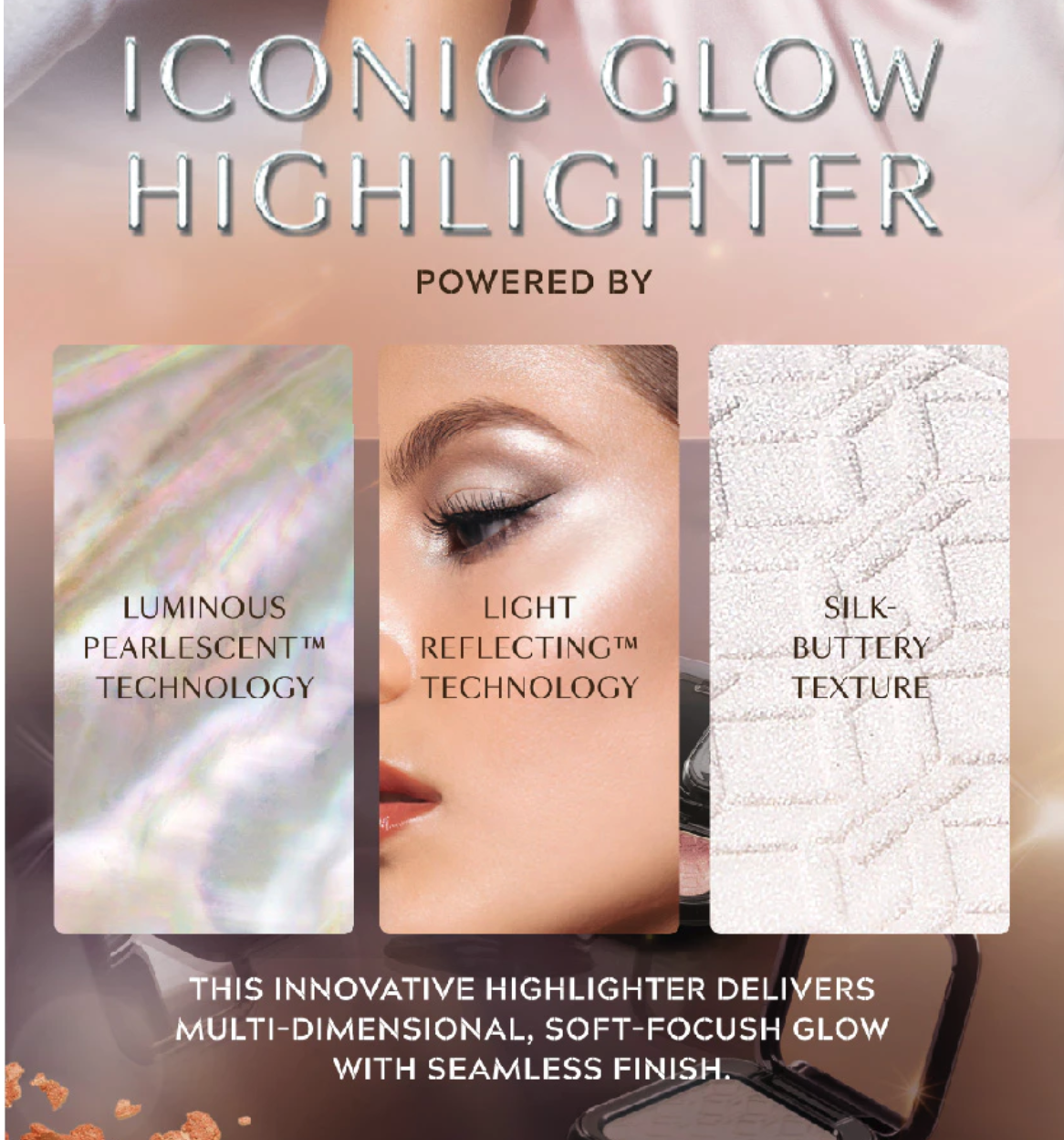 KIVA Iconic Glow Highlighter Rose Radiance 3