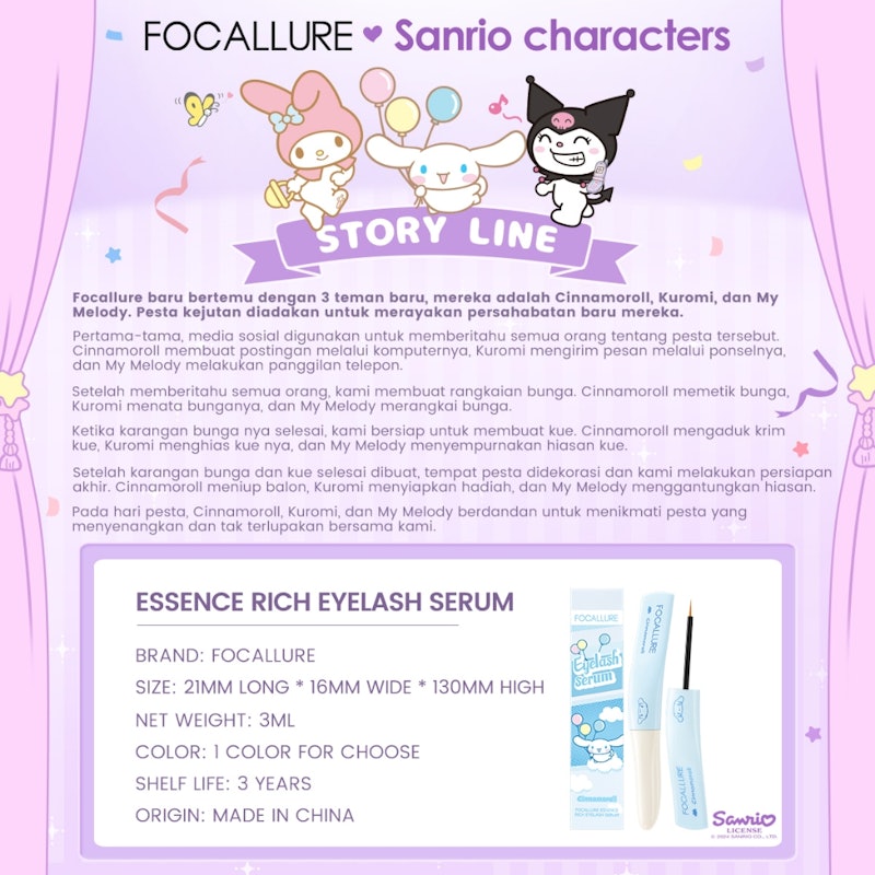 X Sanrio Essence Rich Eyelash & Brow Serum 5