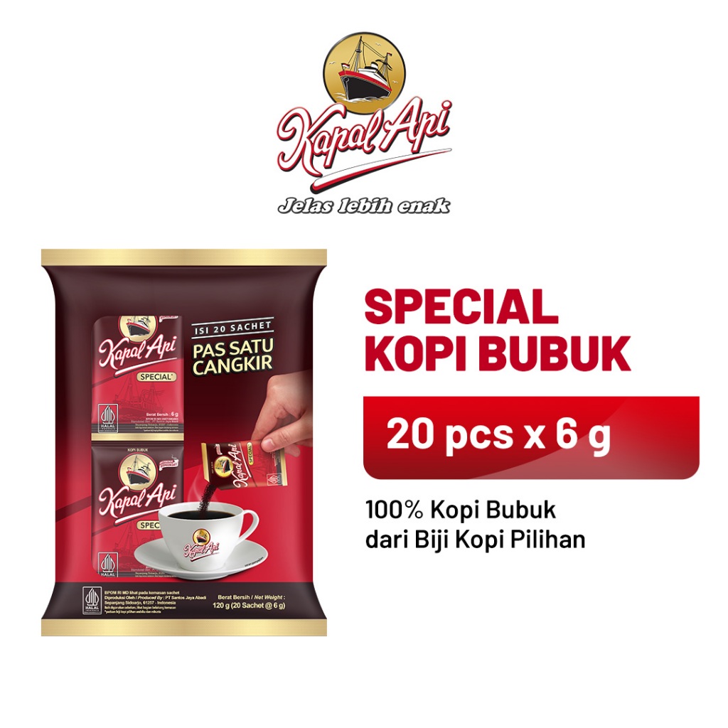Santos Jaya Abadi Kapal Api Special Merah 1 Bag (20 x 6 gram)