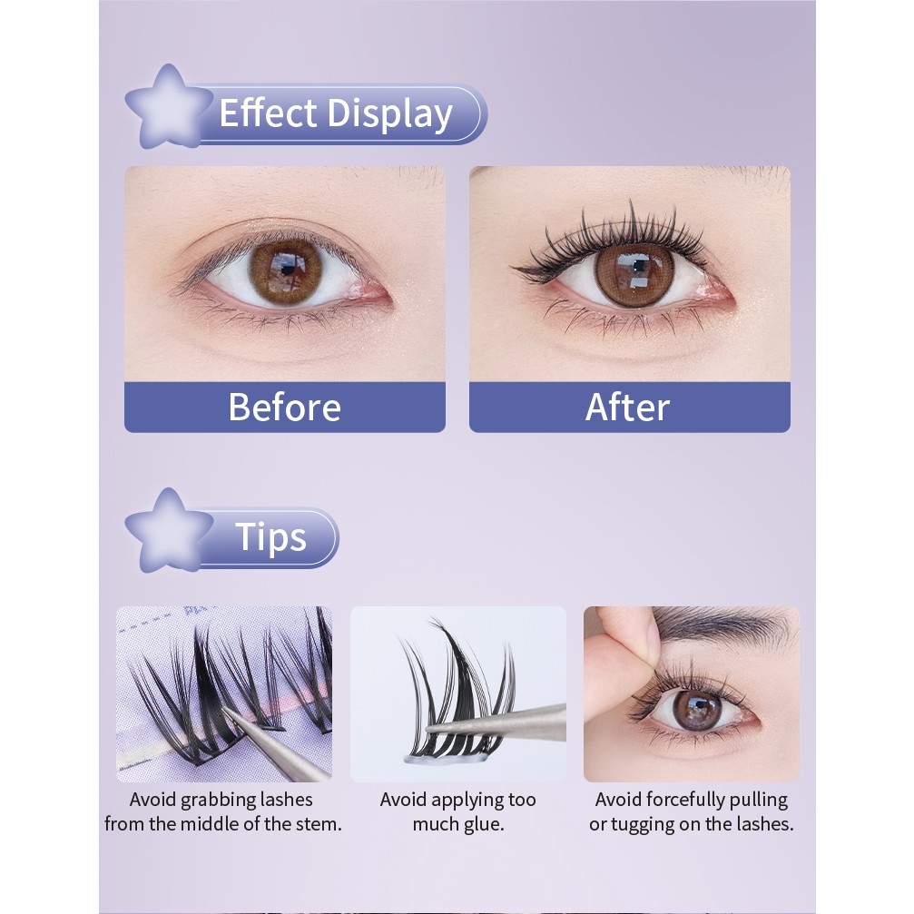 MLEN DIARY MLEN DIARY STARS Series Bulu Mata Palsu