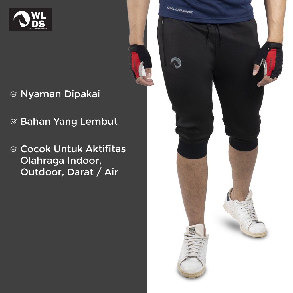 Waldos Sports Apparel Waldos Jogger 3/4 Half Pants Zipper WAL-M 