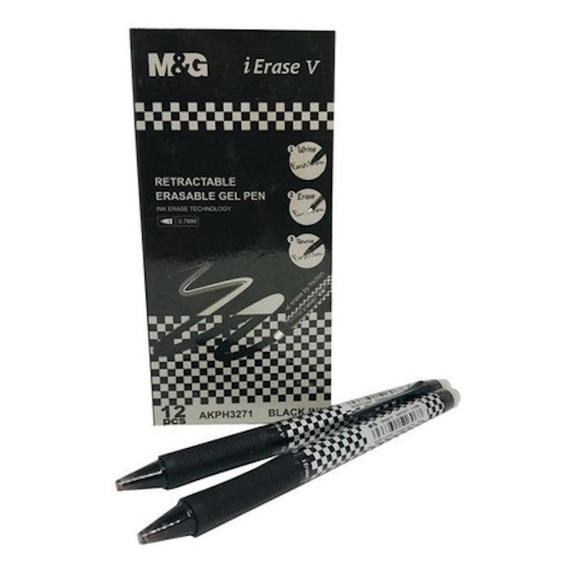 M&G i-Erase V Retractable Erasable Gel Pen 0.7mm 2