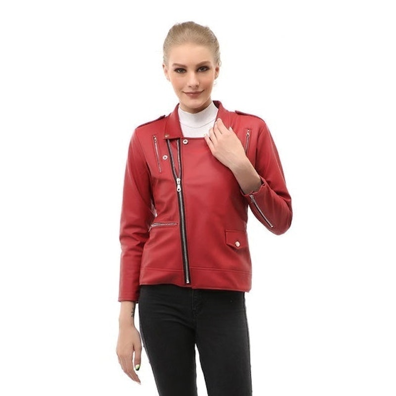 Glenice Jaket Kulit Casual Wanita 4