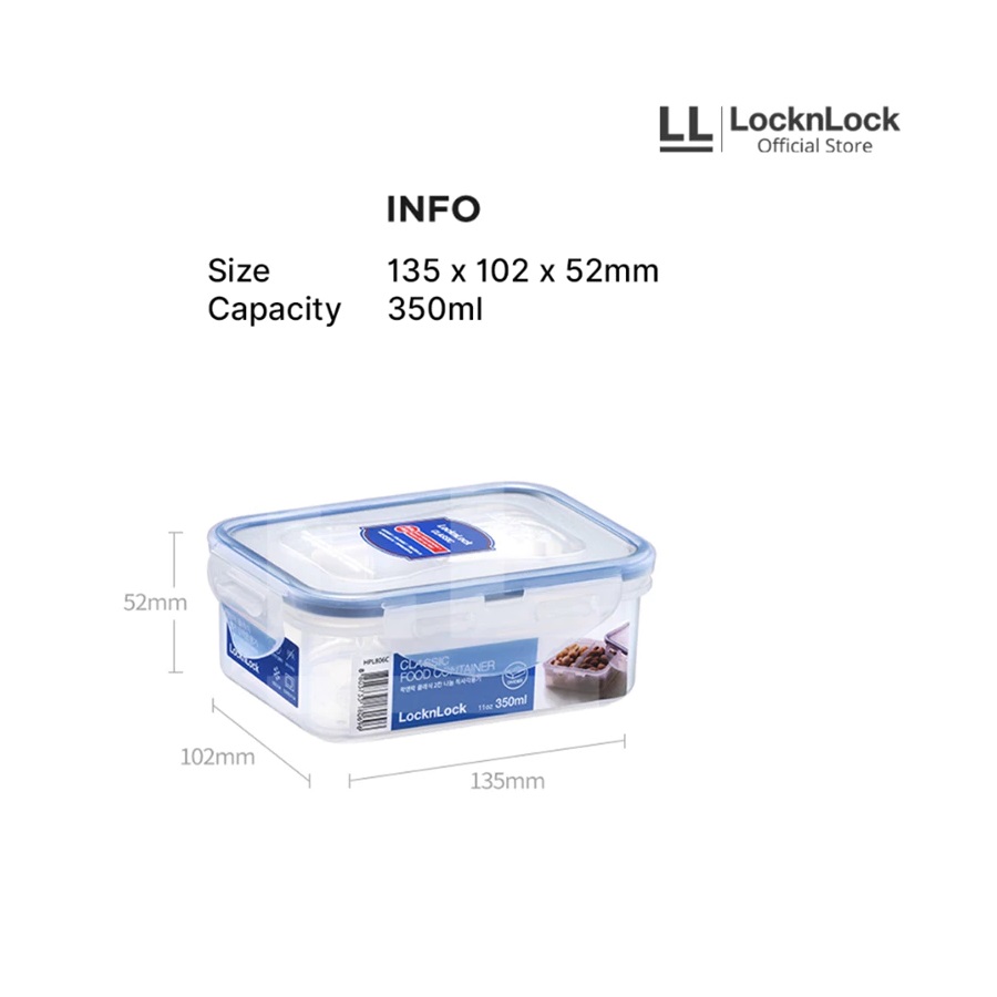 LOCK&LOCK INDONESIA LocknLock Classic Gift Set Special Rectangular 5Pcs  HPL815SG5