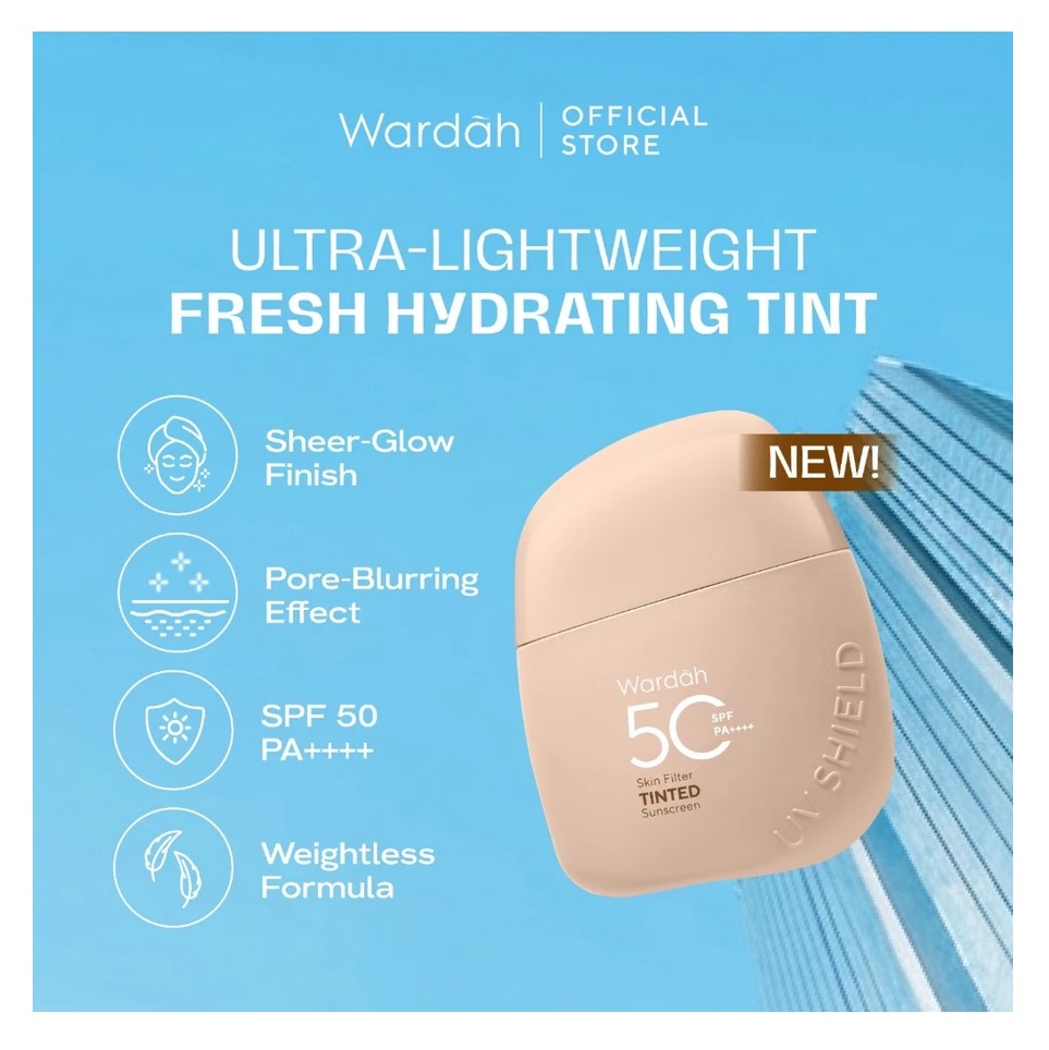 Paragon Technology and Innovation Wardah UV Shield Skin Filter Tinted Sunscreen SPF 50 PA++++ 02 Medium to Deep