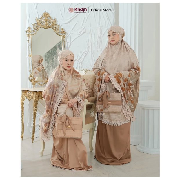 Siti Khadijah Nusantara KhadijahLabel Hampers Mukena Set Dewasa Jumbo Arunika Spesial Gift