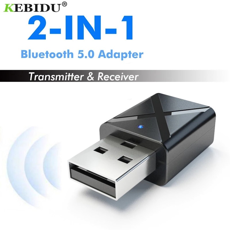 Kebidu 2-in-1 Bluetooth 5.0 Adapter Transmitter & Receiver KN320
