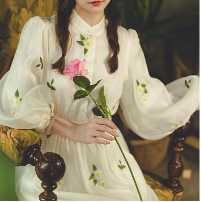  Susana ID Dress Fairy Bordir Emroidery Korean Style  D146