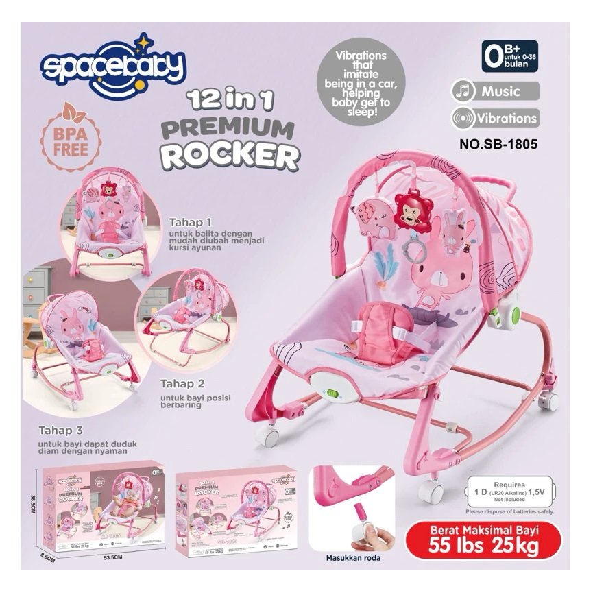 Pacific Indah Pratama Spacebaby 12-in-1 Premium Rocker SB-1805