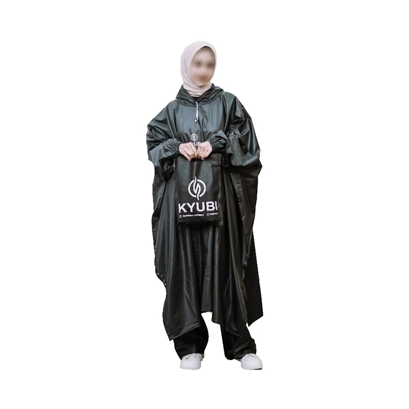 Kyubi Setelan Jas Hujan Ponco+Celana 1