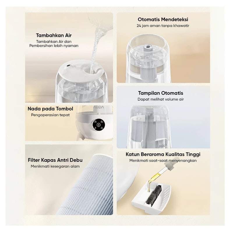 AQUA Humidifier with Essential Oil Diffuser Tray 3
