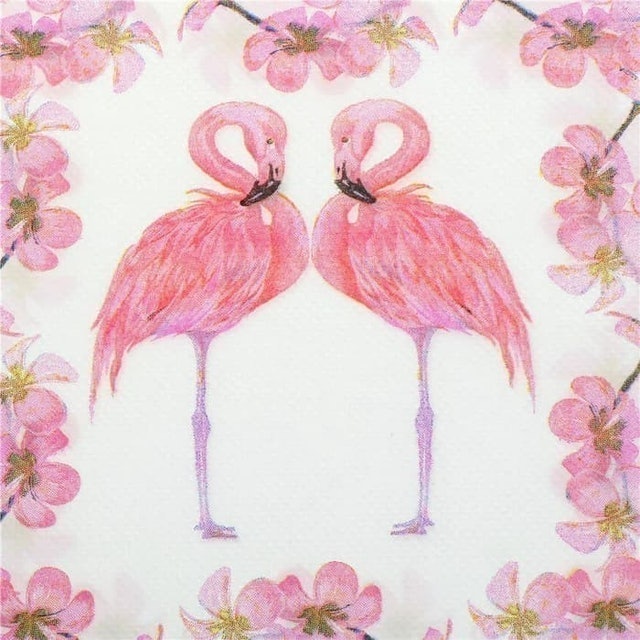  Napkin Decoupage Flamingo