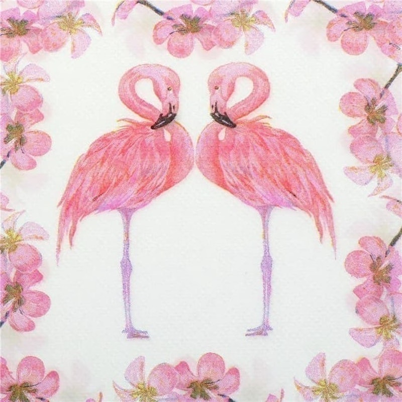 Napkin Decoupage Flamingo 2