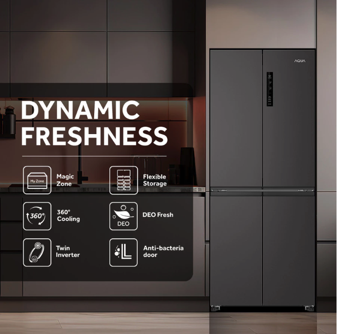 AQUA Japan AQUA Kulkas AQR-CTD506RGC(MB)