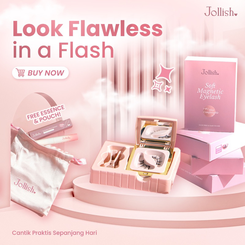  Jollish Soft Magnetic Eyelashes 01 Natural Black