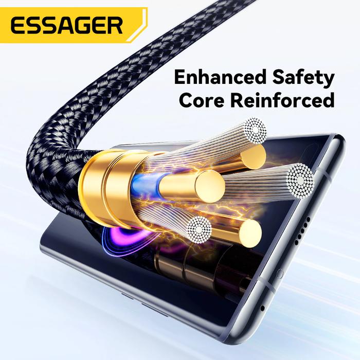 Essager Kabel Data Type-C ke Type-C dengan LED Display 100W