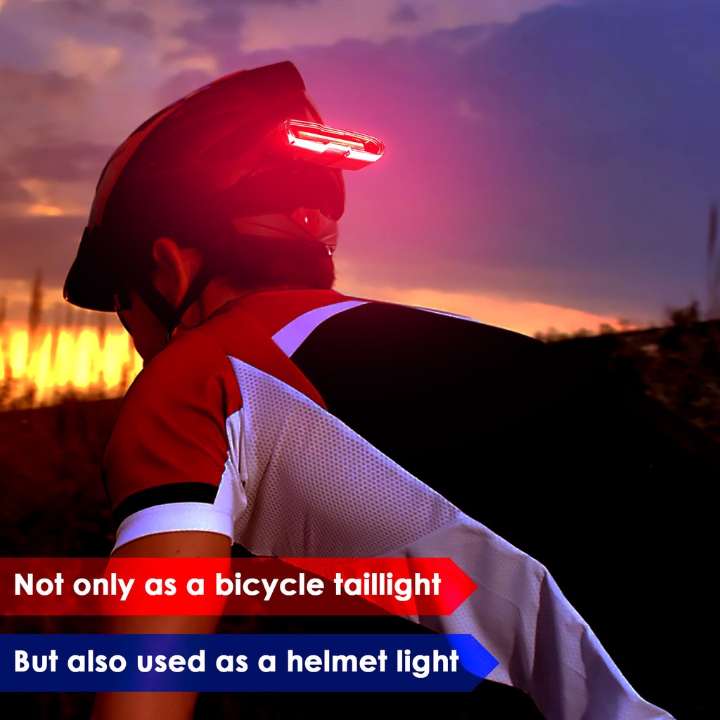  3 Warna Terang Red Blue White Lampu Belakang Sepeda LED 8 Modes