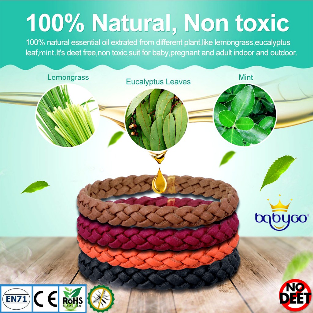 Babygo Leather Mosquito Repellent Bracelet
