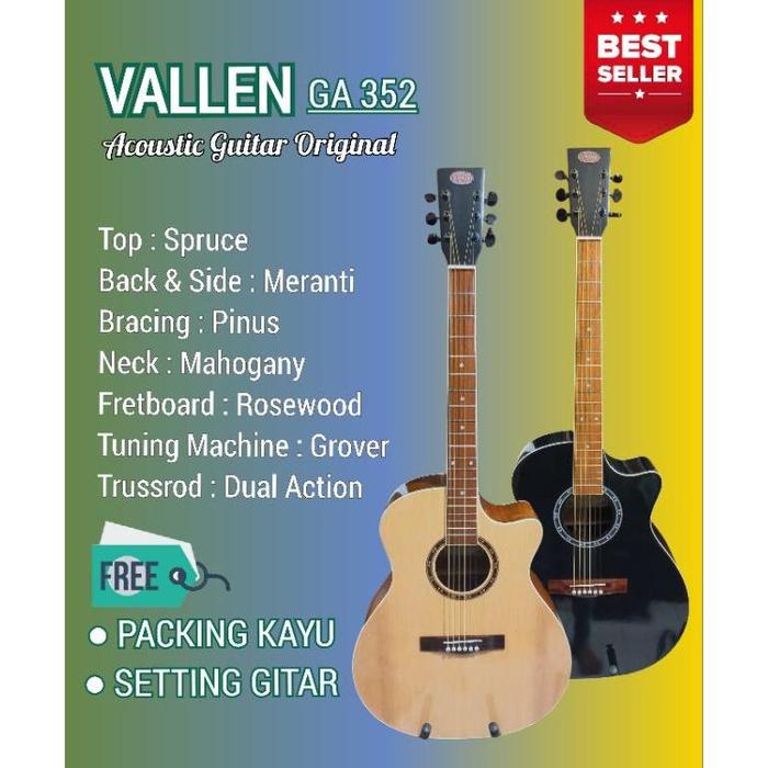  Vallen Gitar Akustik Elektrik GA 352