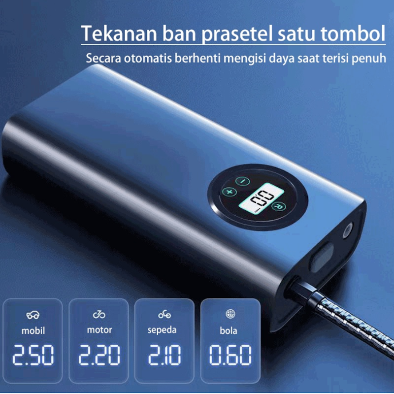 Zacro Pompa Ban Motor dan Mobil Electric Portable 2