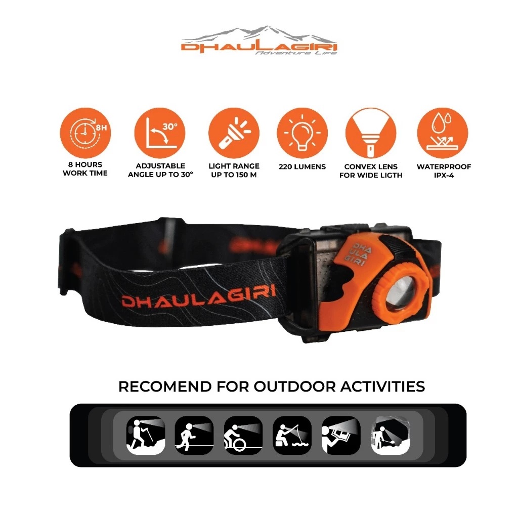 Dhaulagiri Indo Raya Dhaulagiri Rechargeable Head Lamp 617