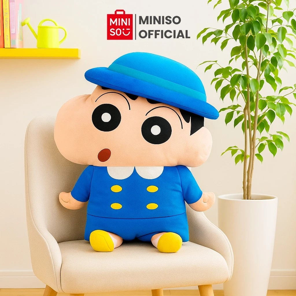 Miniso Lifestyle Trading Indonesia MINISO Crayon Shinchan Collection Soft Pillow