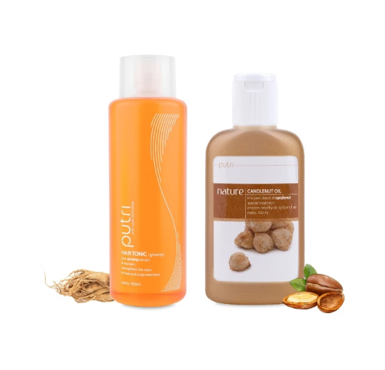 Putri ｜ Bundle Set Hair Tonic Ginseng & Candlenut Oil