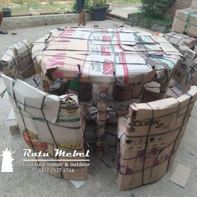  Meja Makan Bundar Putar 6 Kursi