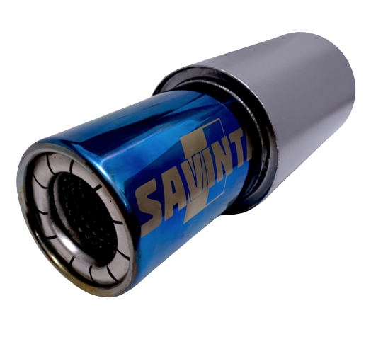 Knalpot Racing Mobil Bass Ujung Stainless Biru Inlet 2 inc 2