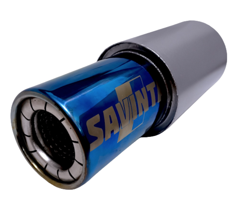 Knalpot Racing Mobil Bass Ujung Stainless Biru Inlet 2 inc 2