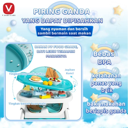  V-Baby Care Kursi Makan Bayi Multifungsi G02